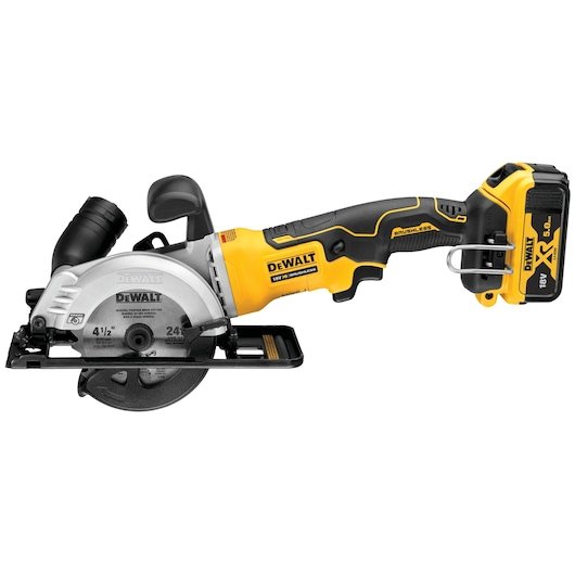 18V XR Brushless Compact Circular Saw (115 mm) (2 X 5 Ah)