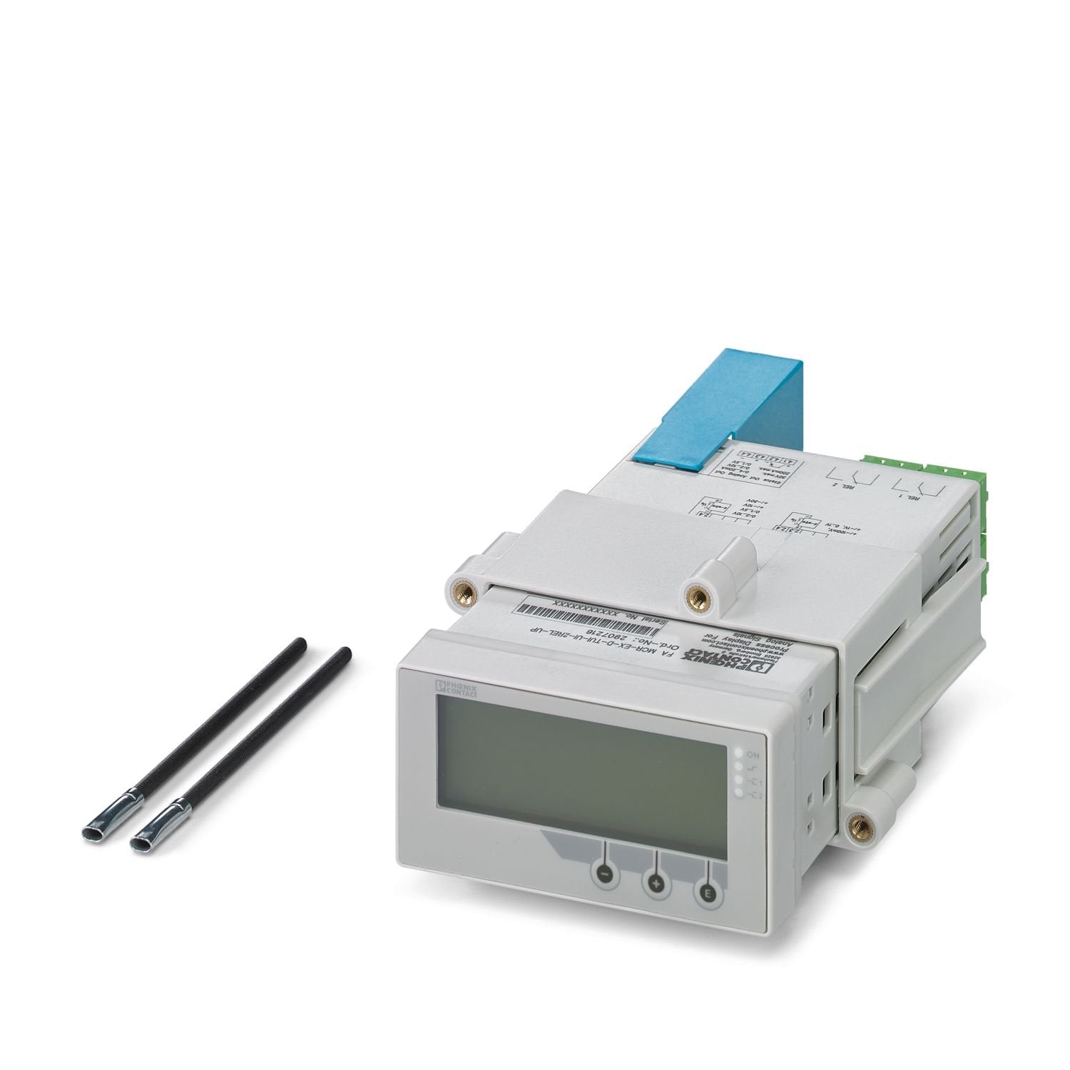 Ex i, Process indicator, multifunctional, in control panel component housing for monitoring and displaying analog measurement data. Universal inputs enable the connection of current, voltage, RTDs, and TCs. 2 relay change-over contact outputs and 1 analog output.. HART
