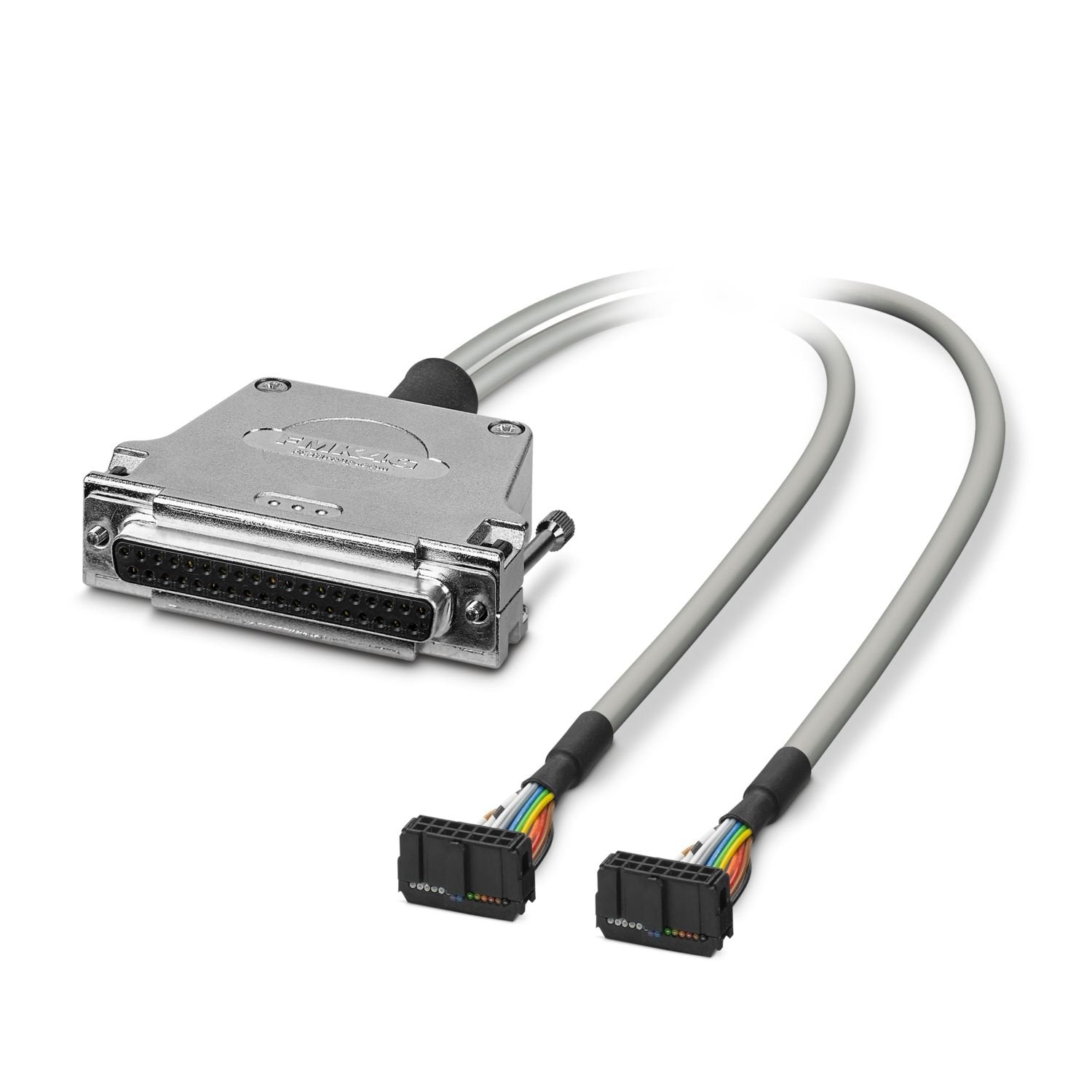 Assembled, halogen-free round cable; controller: Siemens SIMATIC® ET 200SP HA; connection 1: D-SUB socket strip (1x 37-position); connection 2: IDC/FLK socket strip (2x 14-position); cable length: variable