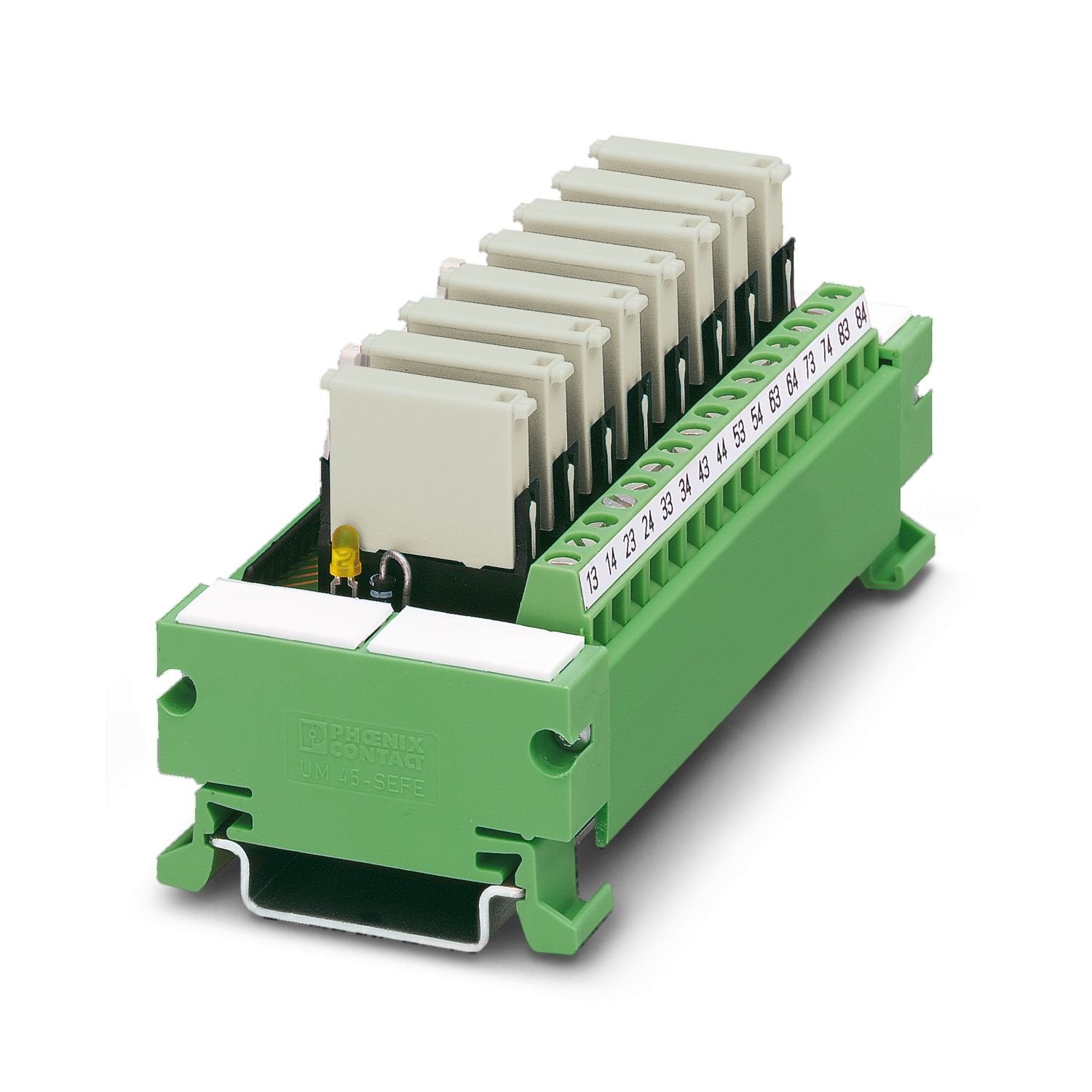 VARIOFACE COMPACT LINE, output module with 8 miniature relays, 1 N/O contact each, plugged, for 24 V DC (incl. relay)