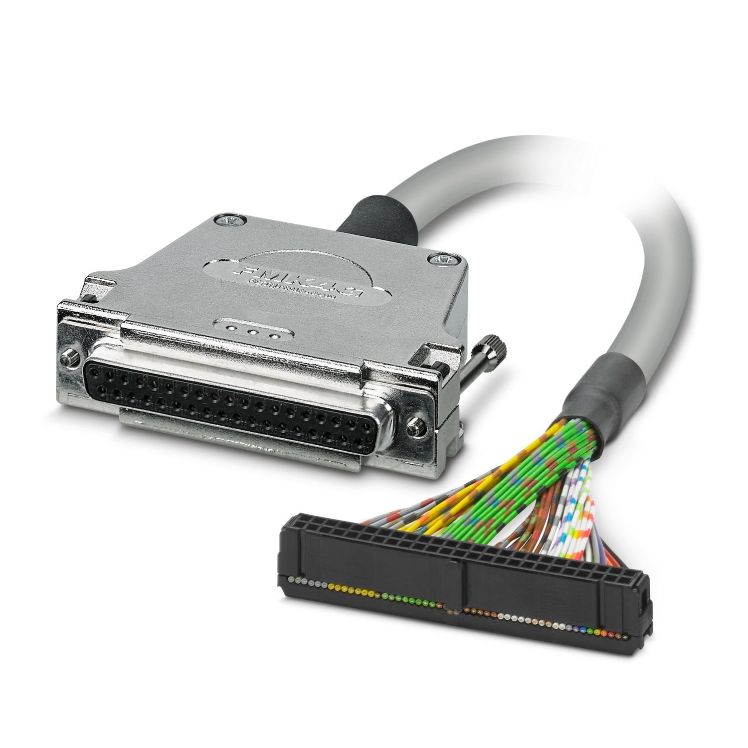 Round cable set; controller: Siemens SIMATIC® ET 200SP HA; connection 1: D-SUB socket strip (1x 37-position); connection 2: IDC/FLK socket strip (1x 50-position); cable length: 3 m