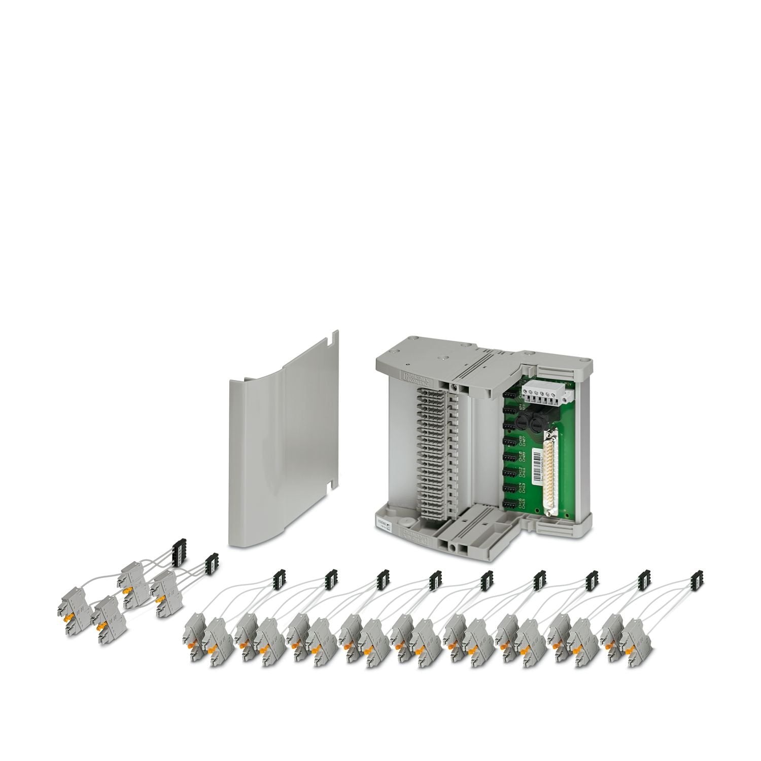 Universal Termination Carrier for connecting 16 MINI Analog Pro signal conditioners to digital or analog I/O cards, via D-SUB connector, 37-pos. (1:1 connection)