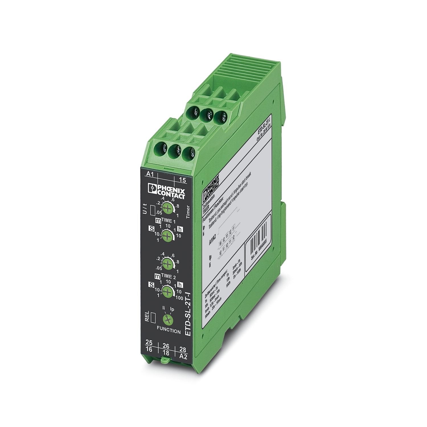 Pulse encoder with adjustable pulse and pause times (50 ms - 100 h), wide range power supply unit, 2 changeover contacts