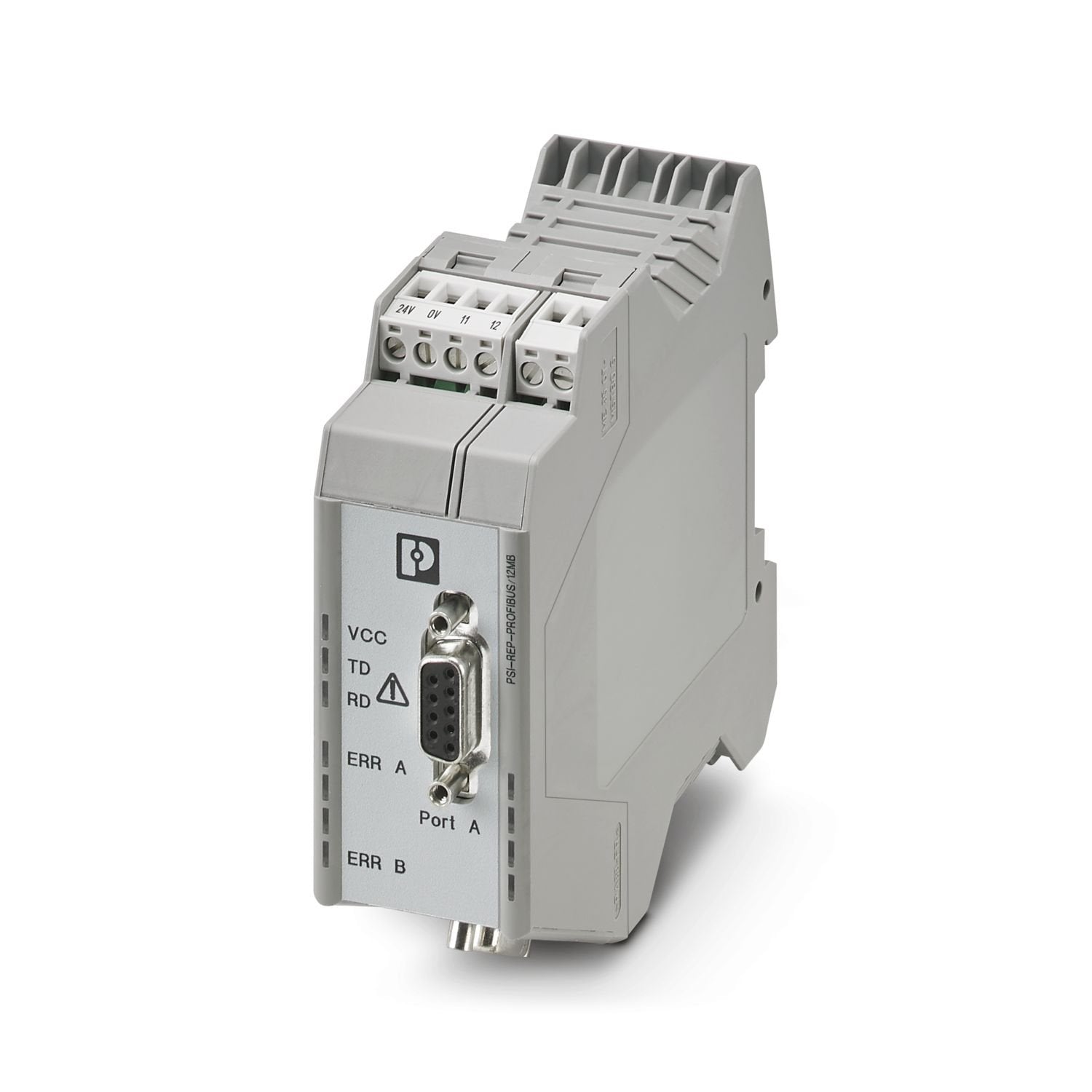 Modular repeater for electrical isolation and range increase for PROFIBUS up to 12 Mbps, 4-way isolation, rail-mountable, supply 24 V DC