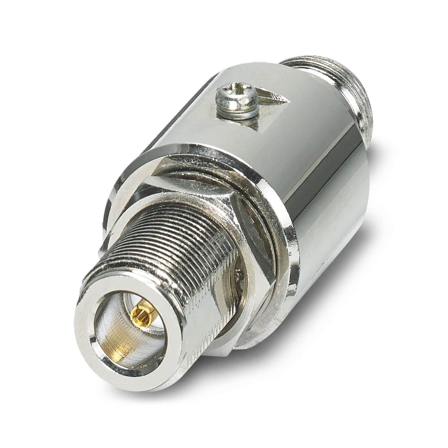 Antenna barrier for control cabinet feed-through, type of protection: Ex i, degree of protection: IP65, barrier installation: zone 2 / 22, antenna installation: in dust and gas Ex area, frequency range: 0.3 GHz ... 6 GHz, connection: 2 x N (female), ATEX, IECEx approval