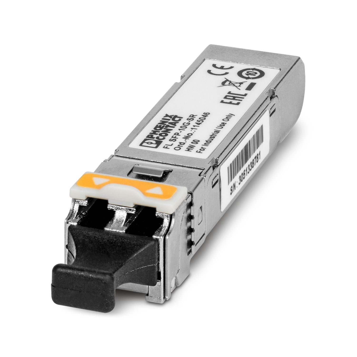 10 Gigabit SFP module for transmission up to 300 m with a wavelength of 850 nm.