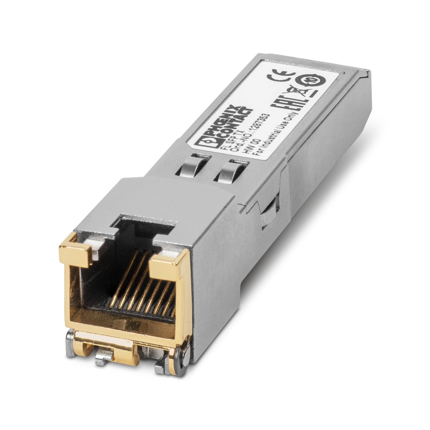 The small form-factor plug-in module provides an RJ45 interface with a data transmission speed of 10/100 Mbps