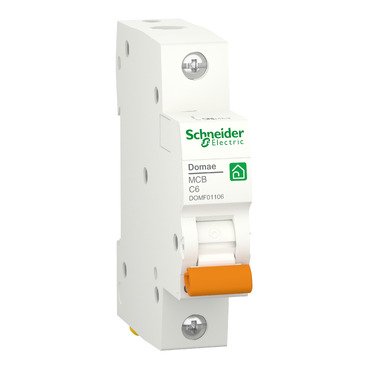 Miniature circuit breaker, Domae, 1P, 6 A, C Curve, 6000 A (Miniature circuit breaker Domae) is a Schneider Electric product. Designed for reliable performance and long service life. Available across Iraq — contact us for pricing and delivery options.