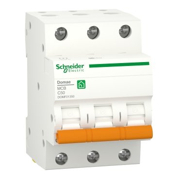 Miniature circuit breaker, Domae, 3P, 50 A, C Curve, 6000 A (Miniature circuit breaker Domae) is a Schneider Electric product. Designed for reliable performance and long service life. Available across Iraq — contact us for pricing and delivery options.