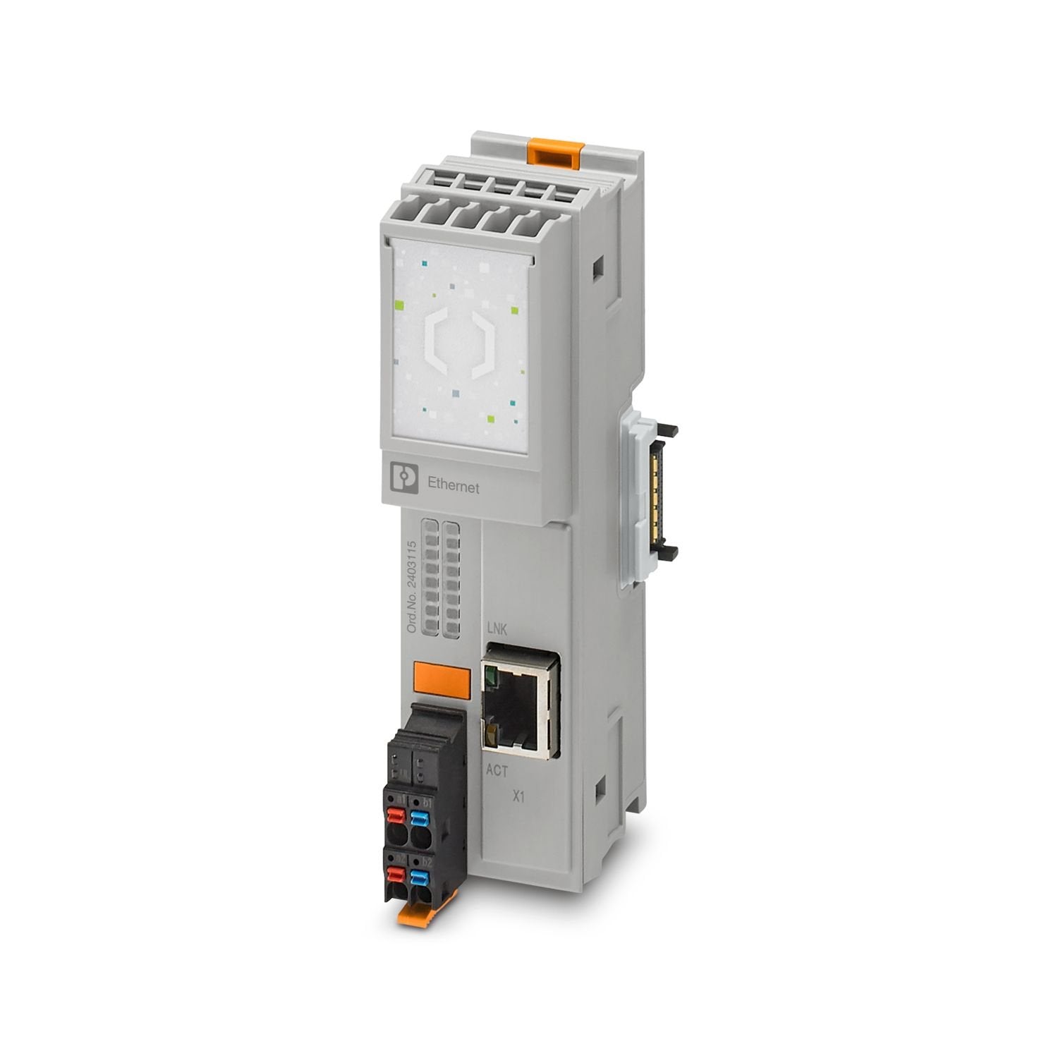 Additional alignable Ethernet interface connected to a modularly expandable PLCnext Control (not for AXC F 1152)