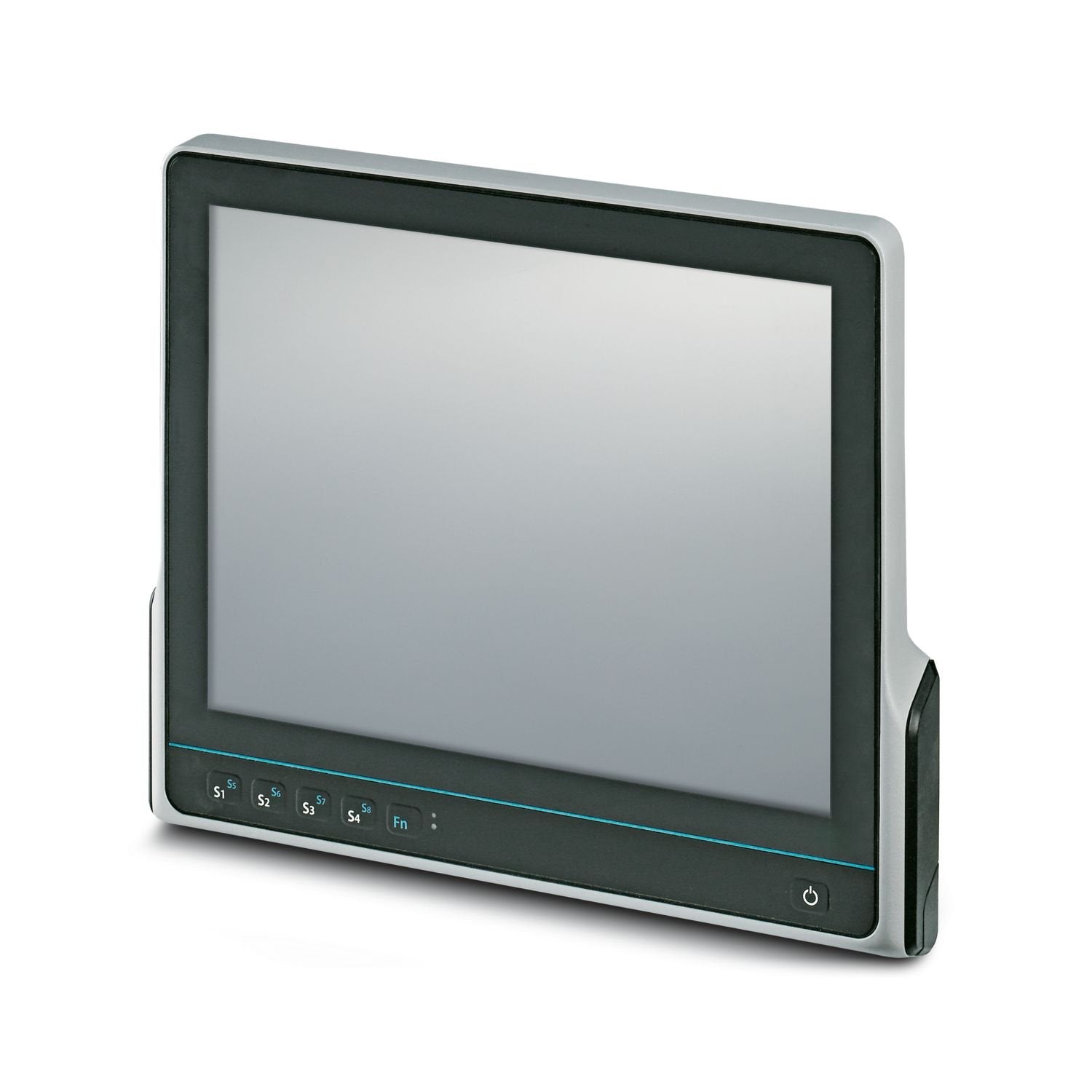 Configurable rugged-panel PC with daylight-readable display (analog resistive or PCAP touch technology), enclosed housing with degree of protection IP66 (front/back) and extended temperature range. Configurable: display, data storage, and operating system, and more.