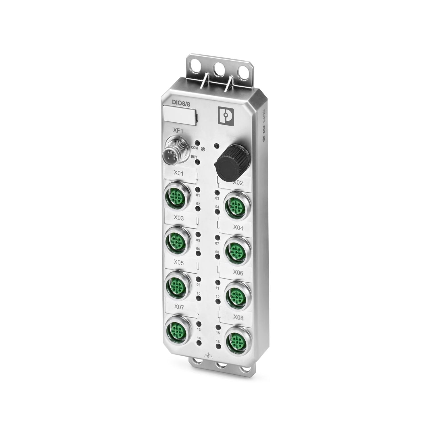 Axioline E, Digital I/O device, IO-Link ports Class B: 1, connection method: M12 connector, A-coded, connection technology: 5-conductor, Digital inputs: 16, 24 V DC, connection technology: 4-conductor, Digital outputs: 16, 24 V DC, 500 mA, connection technology: 3-conductor, IO-Link, degree of protection: IP65/IP67/IP69