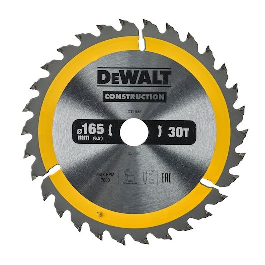 CONSTRUCTION 165mm x 20mm 30T Circular Saw Blade
