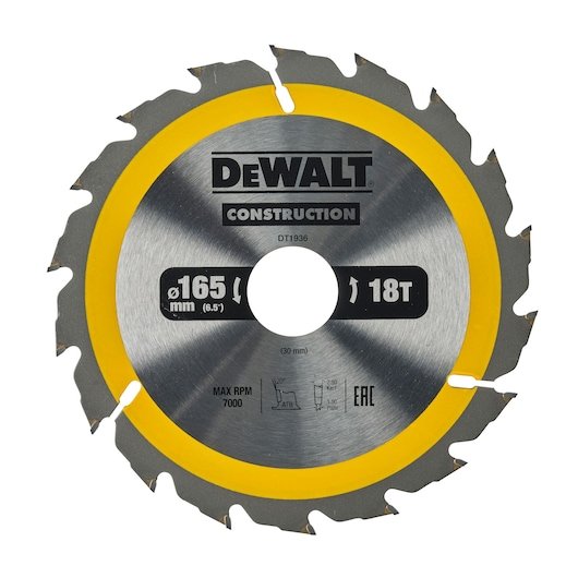 CONSTRUCTION 165mm x 30mm 18T Circular Saw Blade