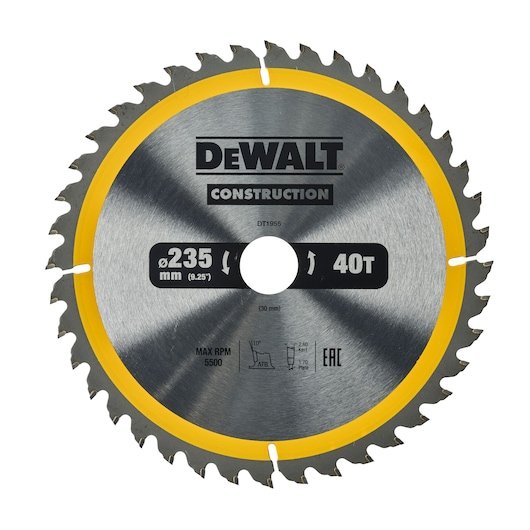 CONSTRUCTION 235mm x 30mm 40T Circular Saw Blade