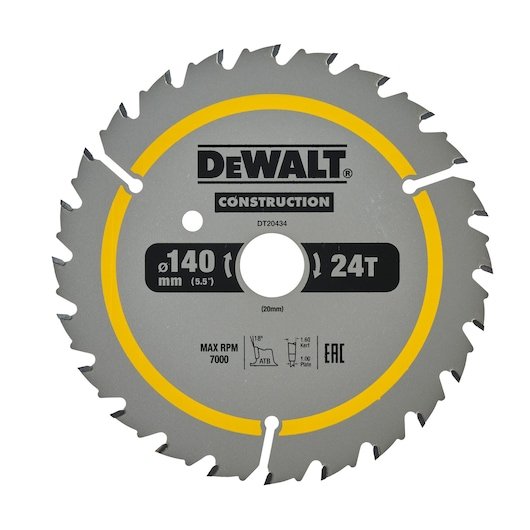 CONSTRUCTION 140mm x 20mm 24T Circular Saw Blade