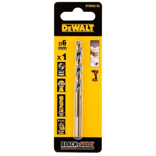 BLACK & GOLD HSS DRILL BIT (6 mm)