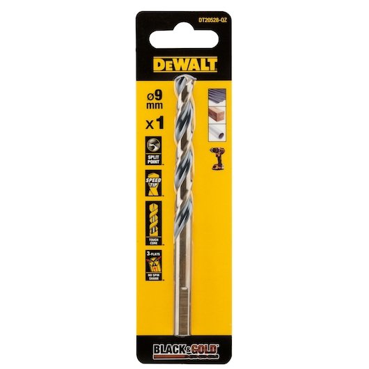 9MM BLACK GOLD HSS DRILL BIT