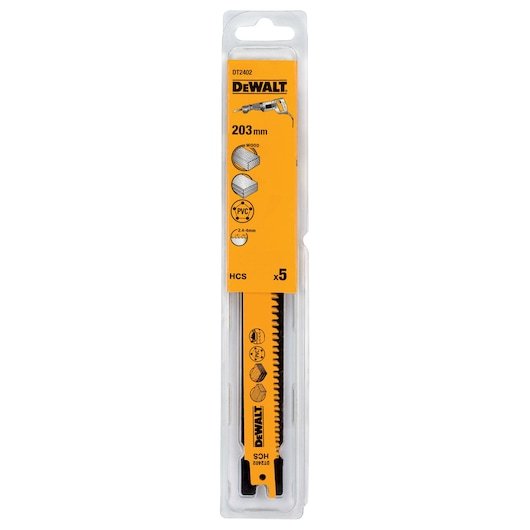 5 Pack 203mm HCs Reciprocating Saw Blades - Fast Cuts