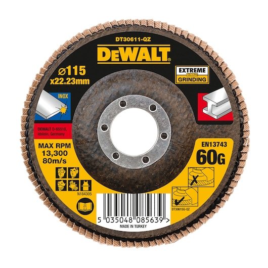 EXTREME® FLAP DISC 115MM X 22.23 60 GRIT
