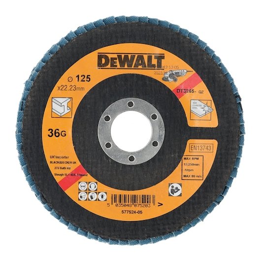 125mm 36G Zirconium Oxide Flap Disc T29 (10 Pack)