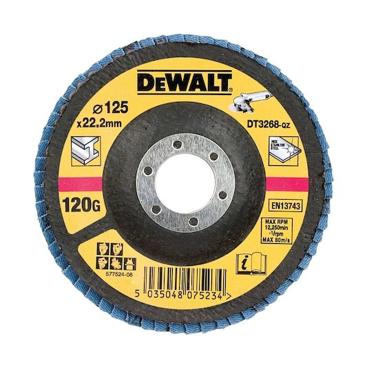 125mm 120G Zirconium Oxide Flap Disc T29 (10 Pack)
