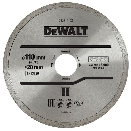 110x20mm Continuous Rim Diamond Wheel