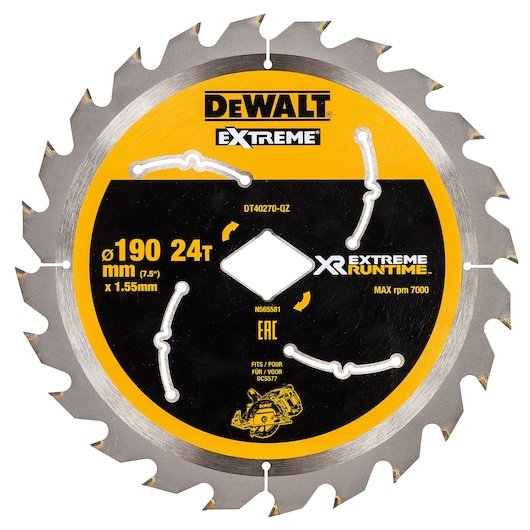 EXTREME RUNTIME 190mm Diamond Bore 24T Circular Saw Blade