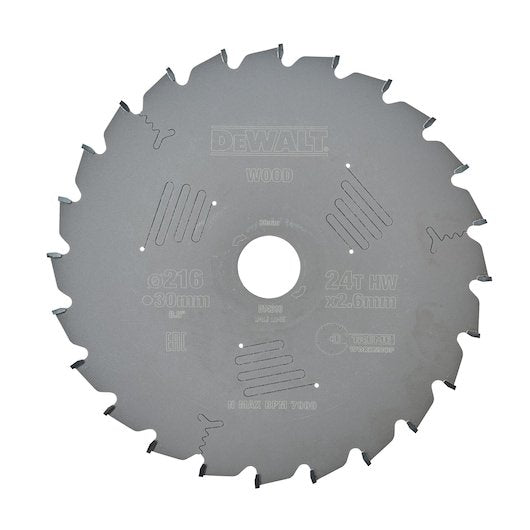 EXTREME WORKSHOP 216mm x 30mm 24T Circular Saw Blade
