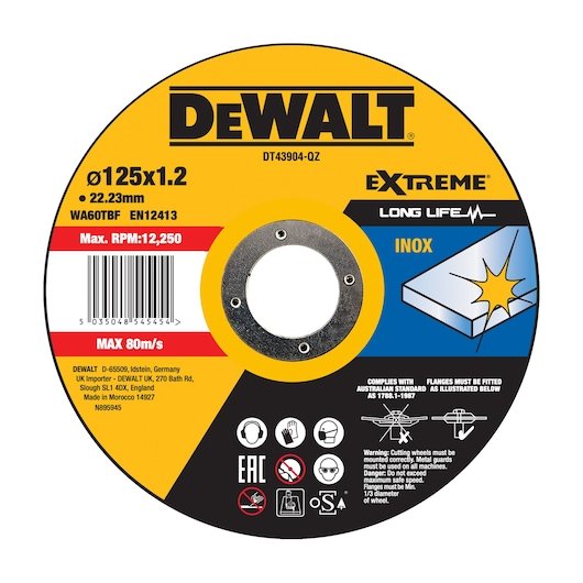 EXTREME 125 x 1.2 x 22.23mm Cutting INOX