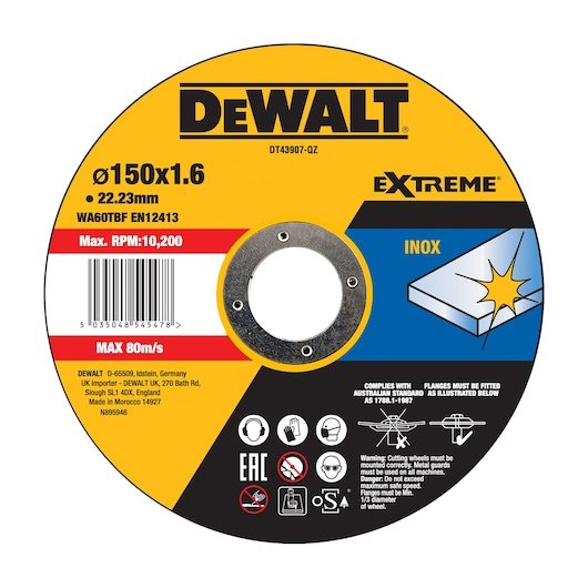 EXTREME 150 x 1.6 x 22.23mm Cutting INOX