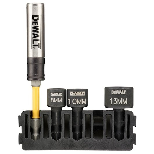 This is a DEWALT 4 PIECE COMPACT NUT DRIVER & TORSION BIT HOLDER