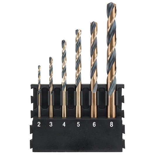 6PC BLACK&GOLD DRILL BIT MIX BAR