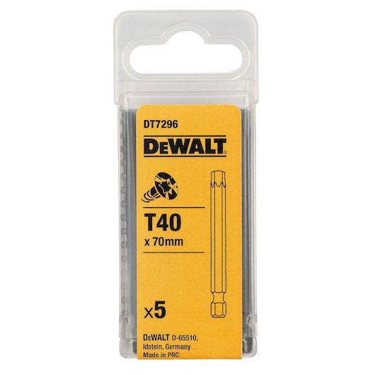 T40 Screwdriver Bit 70mm (5 Pcs)