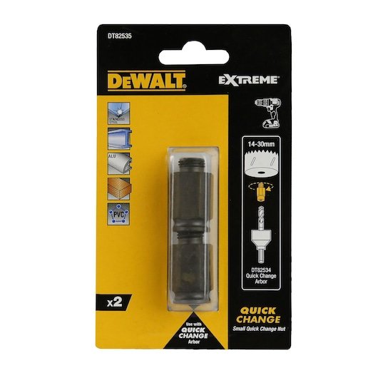 ARBOR HOLE SAW EXTREME QUICK CHANGE NUT SMALL (14-30 mm) (2 pc)
