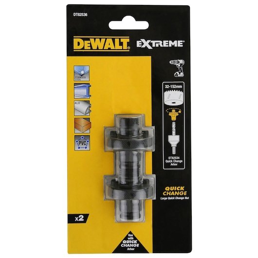 ARBOR HOLE SAW EXTREME QUICK CHANGE NUT LARGE (32-152 mm) (2 pc)
