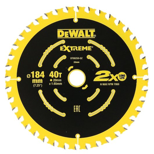 EXTREME® 2X LIFE CIRCULAR SAW BLADE (184 mm X 24/40T) (16/20 mm) (2 PK)