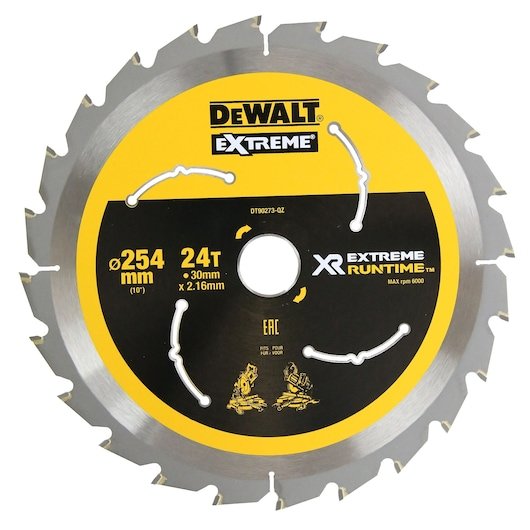 XR EXTREME RUNTIME™ CIRCULAR SAW BLADE 254MM X 30MM 24T (16/20/25/25.4/30MM)