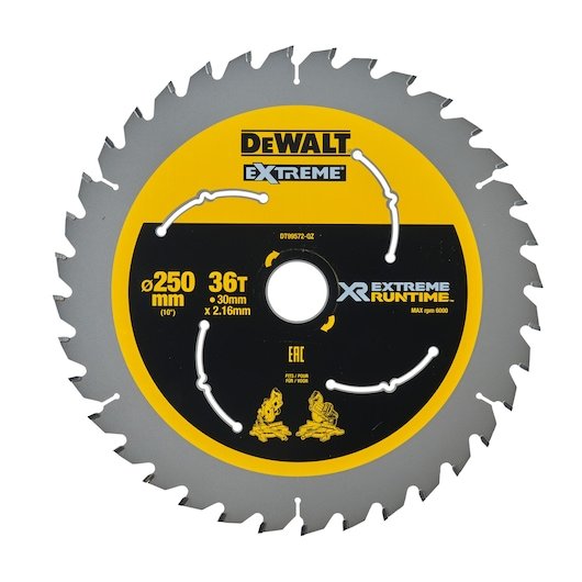 EXTREME RUNTIME 250mm x 30mm 36T Circular Saw Blade