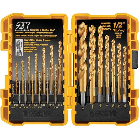 Profile of IMPACT READY Titanium Drill Bit Set with Tough Case System.
