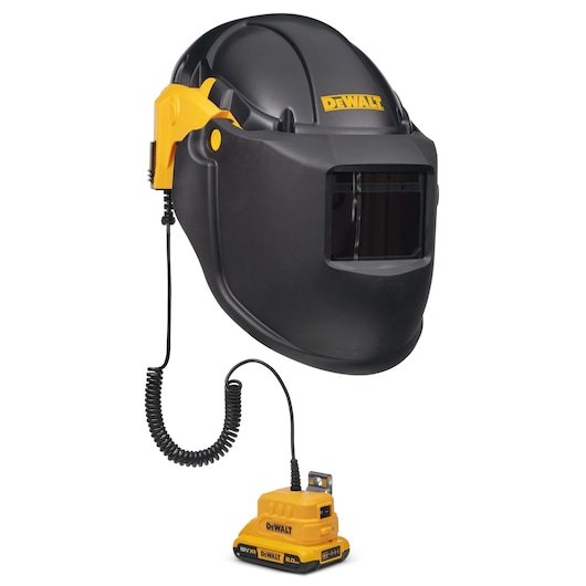Dewalt Powered Air Welding Respirator with Battery pack Hero Shot