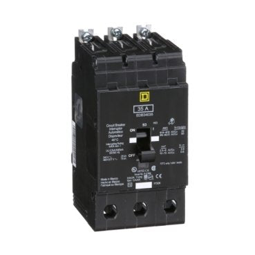 Mini circuit breaker, E-Frame, 35A, 3 pole, 480Y/277VAC, 25kA max, bolt on [TAA] (Mini circuit breaker E-Frame) is a Schneider Electric product. Designed for reliable performance and long service life. Available across Iraq — contact us for pricing and delivery options.