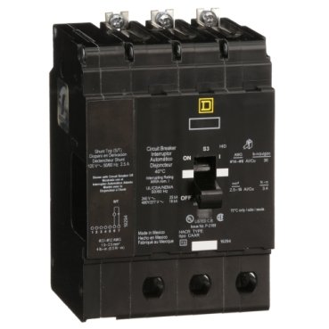 Mini circuit breaker, E-Frame, 50A, 3 pole, 480Y/277VAC, 25kA max, bolt on, shunt trip [TAA] (Mini circuit breaker E-Frame) is a Schneider Electric product. Designed for reliable performance and long service life. Available across Iraq — contact us for pricing and delivery options.
