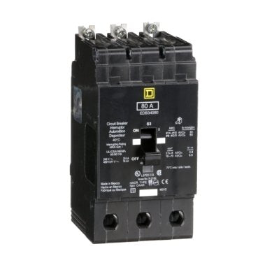 Mini circuit breaker, E-Frame, 80A, 3 pole, 480Y/277VAC, 25kA max, bolt on [TAA] (Mini circuit breaker E-Frame) is a Schneider Electric product. Designed for reliable performance and long service life. Available across Iraq — contact us for pricing and delivery options.