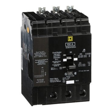 Mini circuit breaker, E-Frame, 100A, 3 pole, 480Y/277VAC, 25kA max, bolt on, shunt trip [TAA] (Mini circuit breaker E-Frame) is a Schneider Electric product. Designed for reliable performance and long service life. Available across Iraq — contact us for pricing and delivery options.