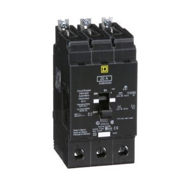 Mini circuit breaker, E-Frame, 20A, 3 pole, 480Y/277VAC, 65kA max, bolt on [TAA] (Mini circuit breaker E-Frame) is a Schneider Electric product. Designed for reliable performance and long service life. Available across Iraq — contact us for pricing and delivery options.