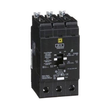 Mini circuit breaker, E-Frame, 25A, 3 pole, 480Y/277VAC, 65kA max, bolt on [TAA] (Mini circuit breaker E-Frame) is a Schneider Electric product. Designed for reliable performance and long service life. Available across Iraq — contact us for pricing and delivery options.
