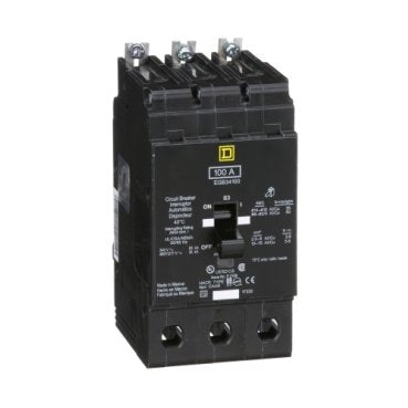 Mini circuit breaker, E-Frame, 100A, 3 pole, 480Y/277VAC, 65kA max, bolt on [TAA] (Mini circuit breaker E-Frame) is a Schneider Electric product. Designed for reliable performance and long service life. Available across Iraq — contact us for pricing and delivery options.