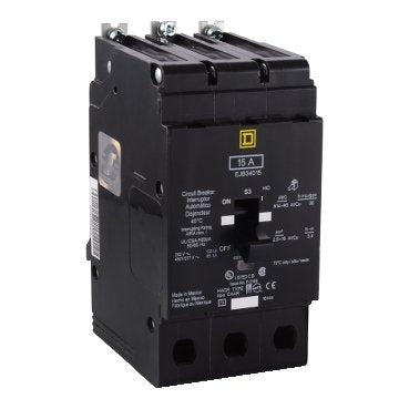 Mini circuit breaker, E-Frame, 15A, 3 pole, 480Y/277VAC, 100kA max, bolt on, 50 degrees C [TAA] (Mini circuit breaker E-Frame) is a Schneider Electric product. Designed for reliable performance and long service life. Available across Iraq — contact us for pricing and delivery options.