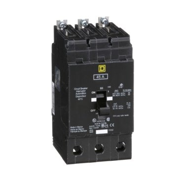 Mini circuit breaker, E-Frame, 45A, 3 pole, 480Y/277VAC, 100kA max, bolt on [TAA] (Mini circuit breaker E-Frame) is a Schneider Electric product. Designed for reliable performance and long service life. Available across Iraq — contact us for pricing and delivery options.